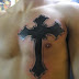 Black cross tattoos