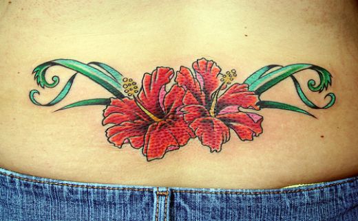 Sexy Girl Tattoos Designs With Lower Back Tattoos Specially Lily Flower