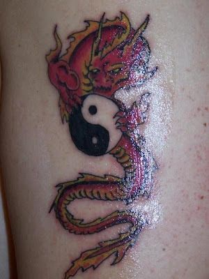 Dragon And Ying Yang Tattoo yin yang tattoo. Dragon And Ying Yang Tattoo