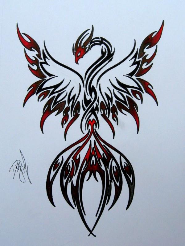 Elegant Tattoo Designs With Tribal Tattoos Pictures Specially Tribal Phoenix