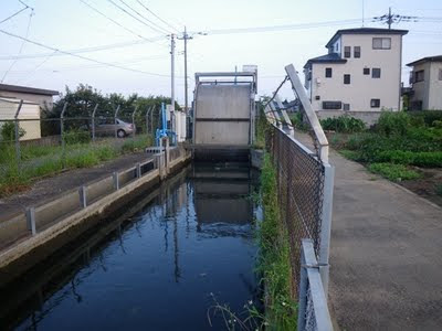伏越の上流側