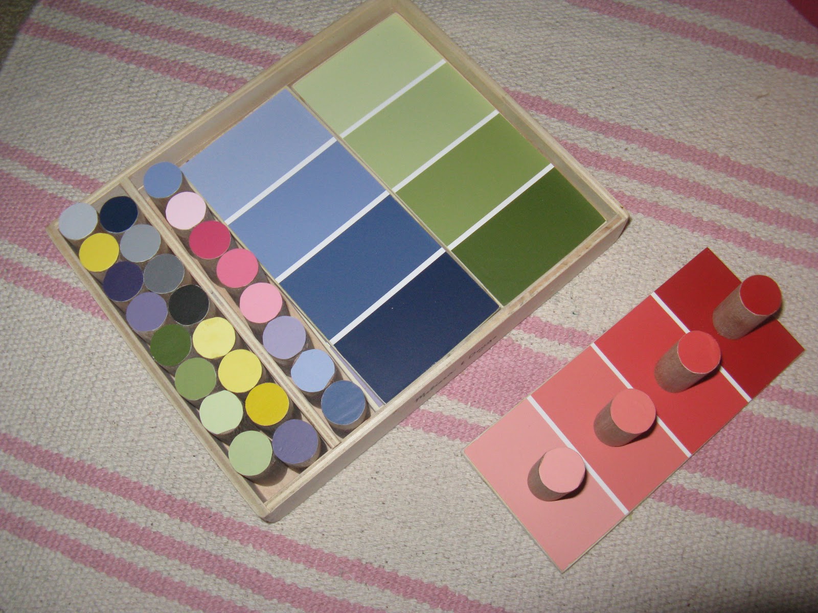 Color Boxes 1 &2 and Color Matching game "Making Montessori Ours"