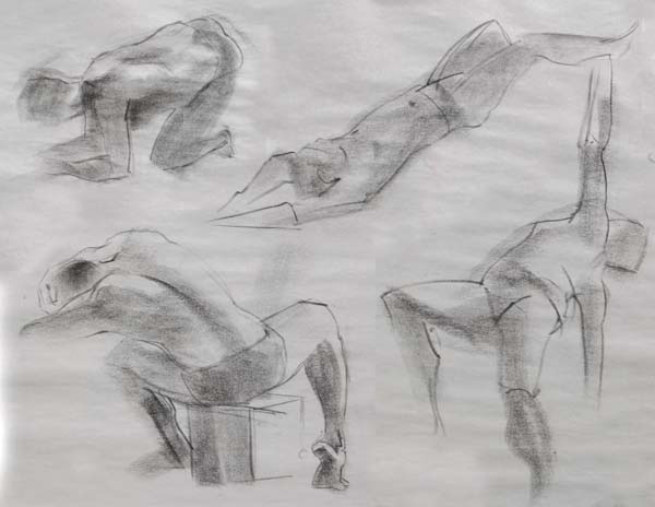 gesture figure drawings. In the figure drawing class I