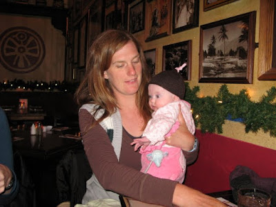 kelsey and baby j at lunch