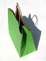 green shopping bags