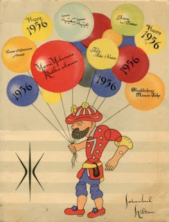 flier cover of Hilton Hotels for new year of 1956