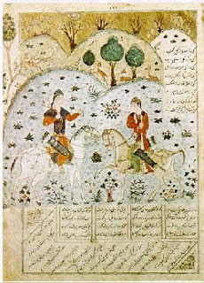 miniature of husrev and shirin