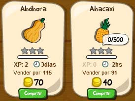 Experiência com sementes Experiência com sementes