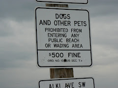 One of Many Signs Along Alki Beach