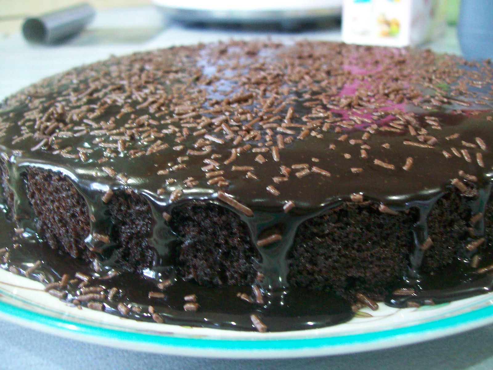 A slice of cake to inspire kek choc moist