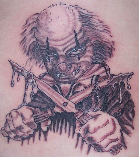 Evil Clown Tattoo Design Evil Clown Tattoo Design