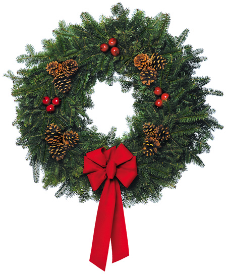Christmas Wreath 011311» Vector Clip Art - Free Clip Art Images