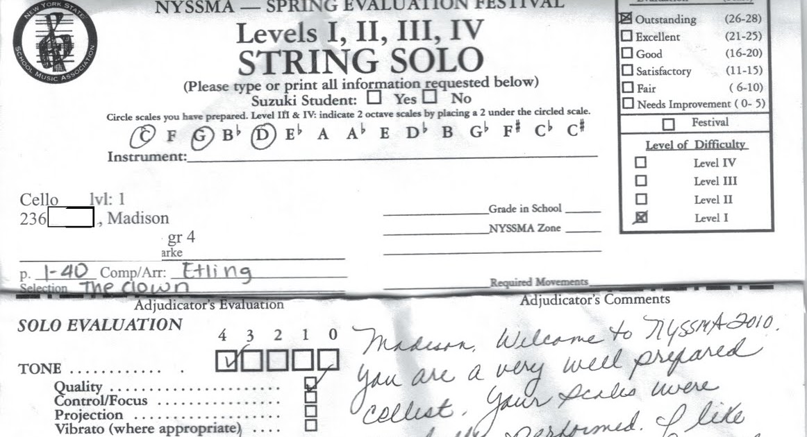 The Happy and NotSo Happy Rantings of a Chocolate Mom THE NYSSMA