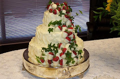 Strawberry Cake with Cream Cheese Icing & white chocolate dipped strawberries