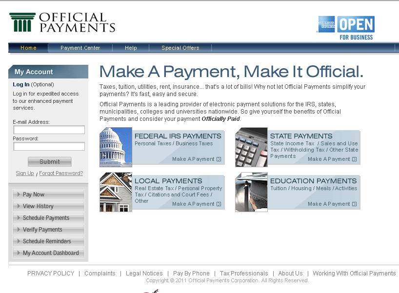 of officialpayment.com