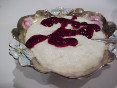 Pear Custard with Raspberry Coulis