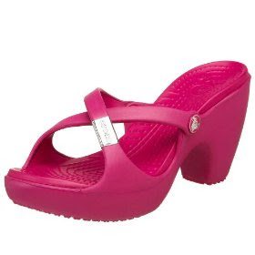 pink croc high heels