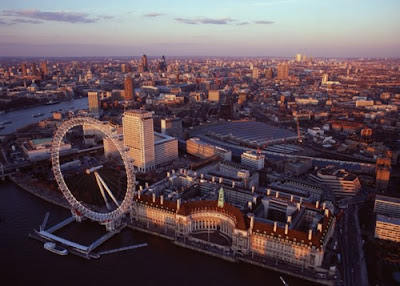 London Eye & County Hall Aerial View