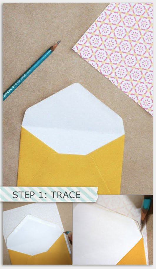 Origami lined envelope tutorial A Little Design Every Day by