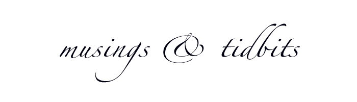 musings & tidbits