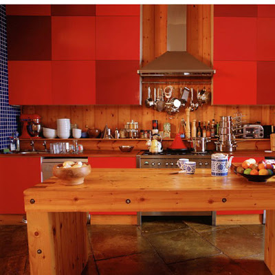 decora y disena: 5 Cocinas Color Rojo