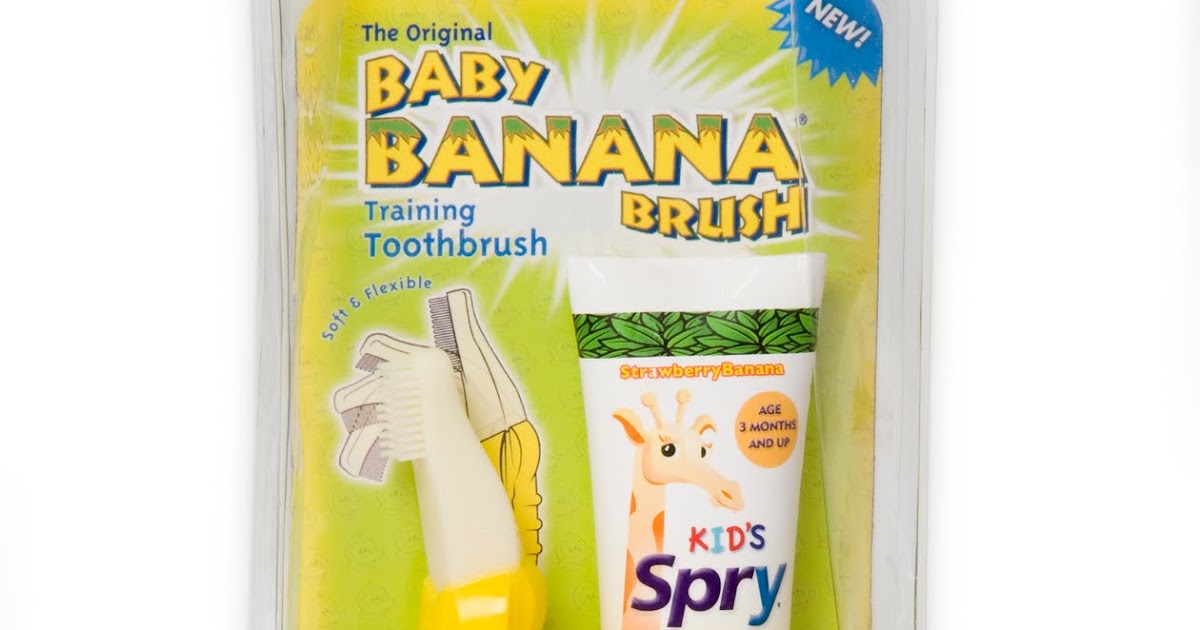Goore's Insider Baby Banana Brush & Spry Xylitol Tooth Gel Team Up