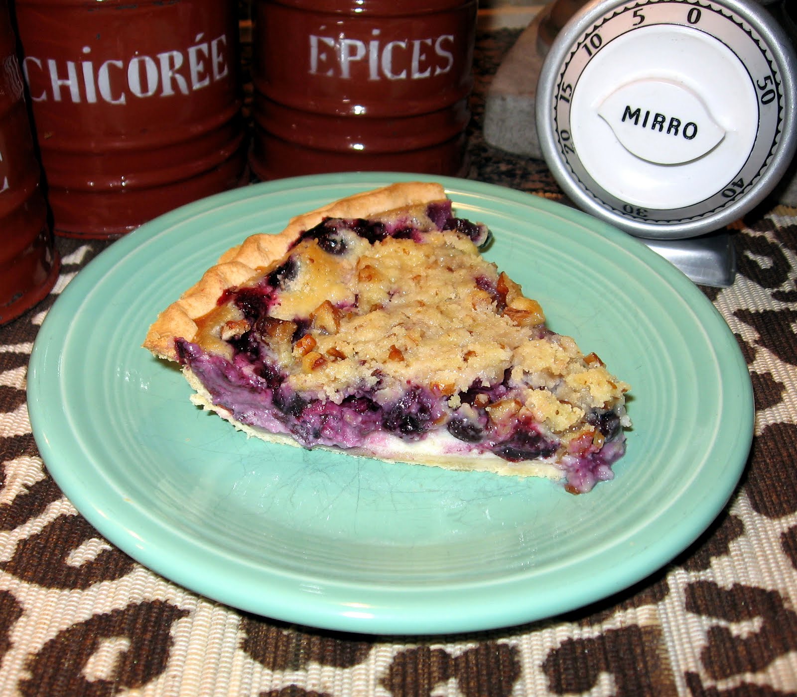 Vintage Ramblings Sour Cream Blueberry Pie