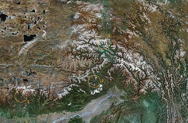 Bhutan Himalayas map of himalayas. Bhutan Himalayas
