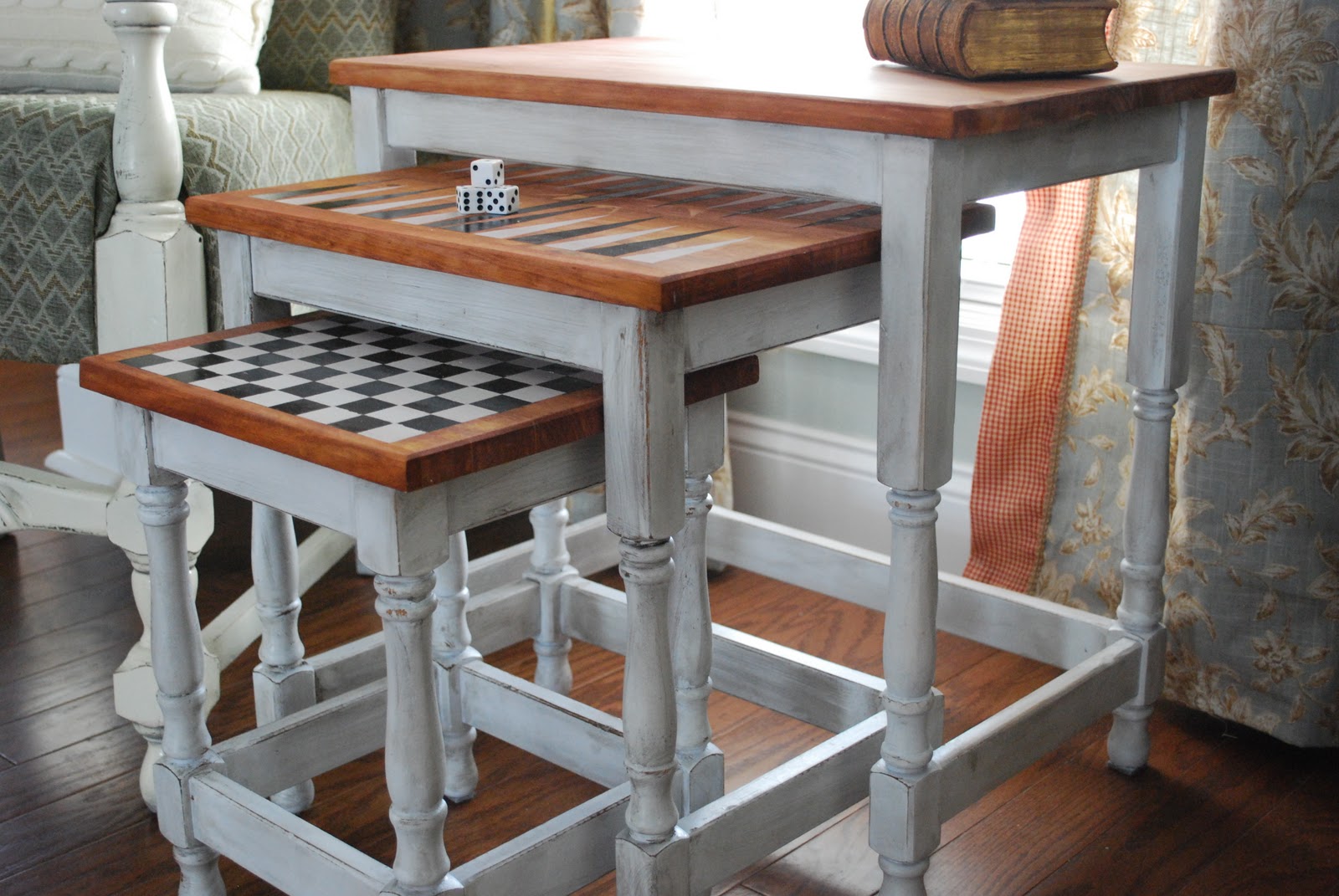 Fussy Monkey Business Ballard Inspired Nesting Tables