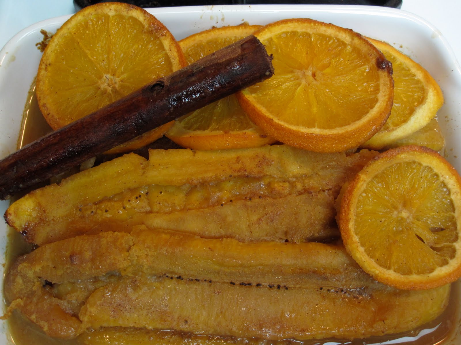 platanos en gloria horneados