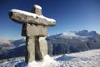 Inukshuk at the top of Whistler Mountain