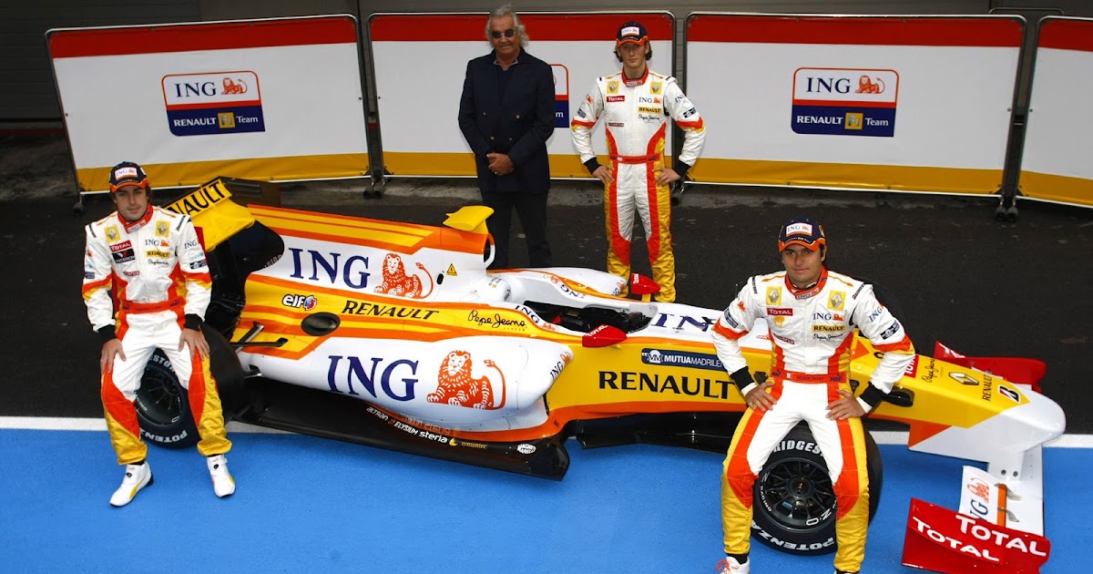 F1 Pictures Renault Unveils R29 In Portugal Alonso Piquet