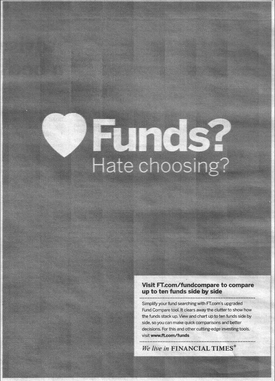 An advert from the Financial Times