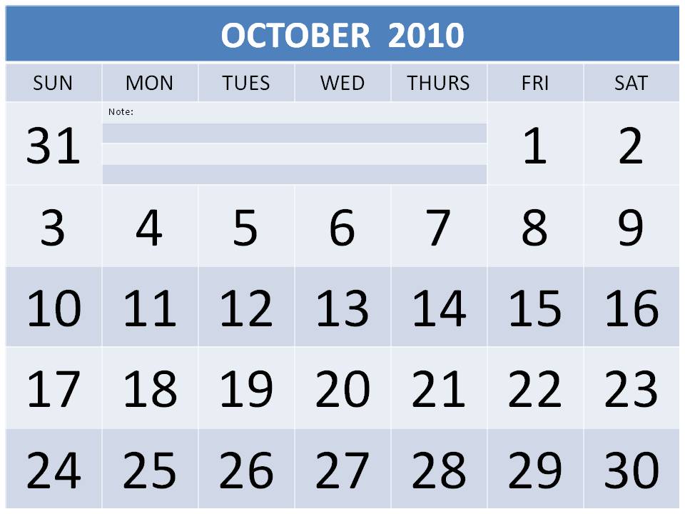 2010 Calendar Singapore