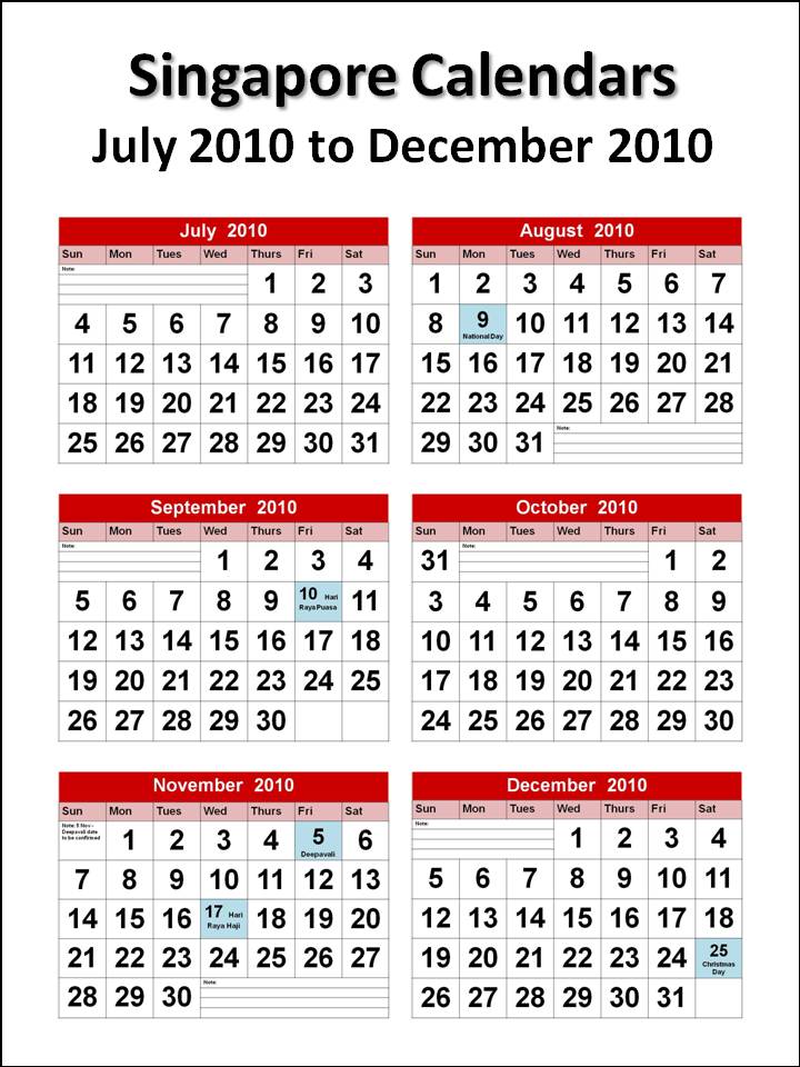 printable calendars july. To download and print this with holidays July 2010 to December 2010 Printable Calendar with Public Holidays: 1) Put your cursor on the picture,