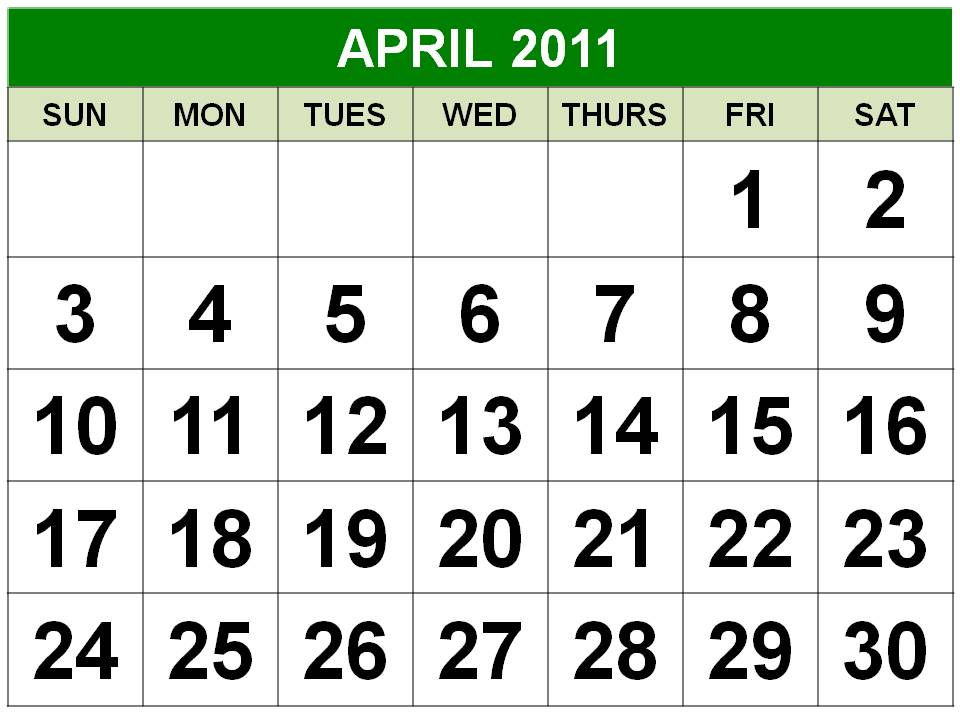 2011 calendar template april. april 2010 calendar printable.