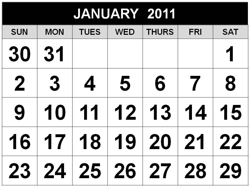 june 2011 calendar template. January 2011 Calendar Canada.