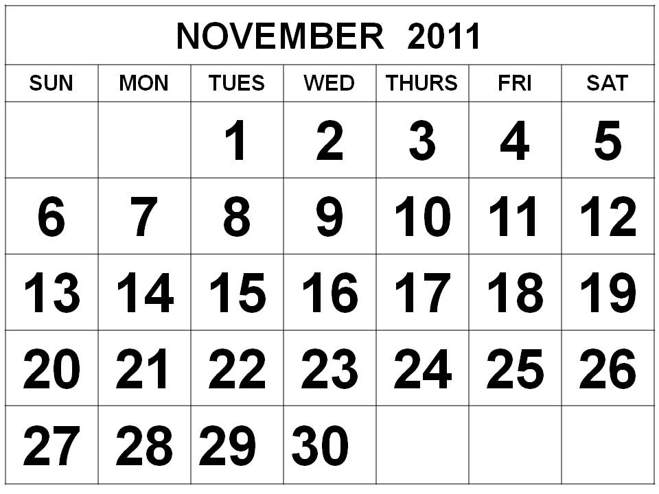 Document sample month november