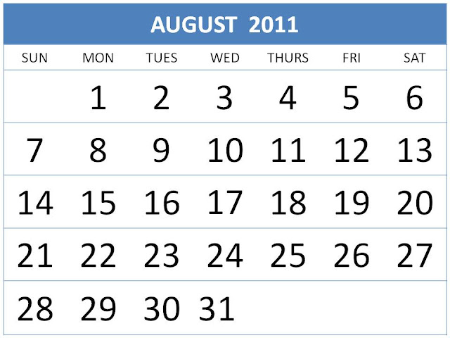 august calendar 2011. august calendar for 2011. august calendar 2011.