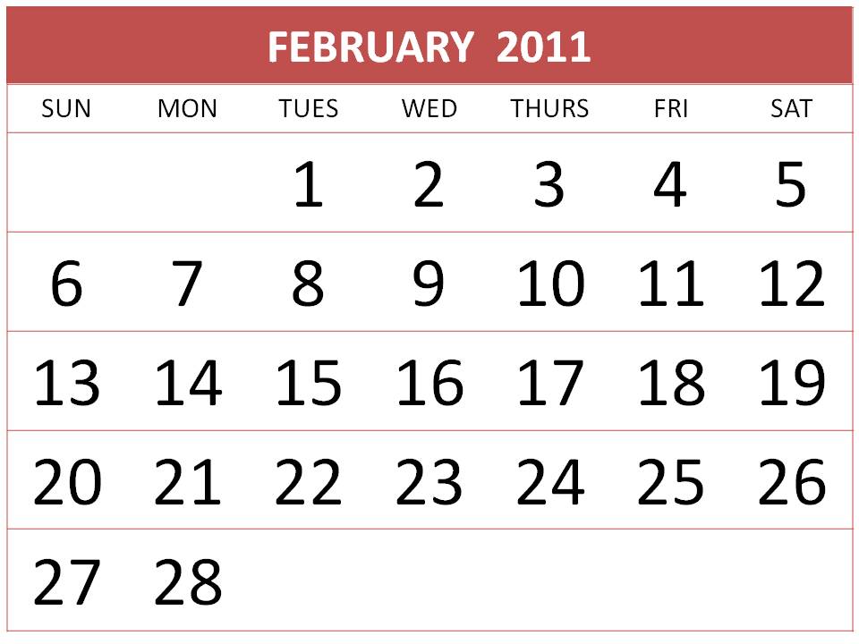 On this website you can find : Free February 2011 Calendar Printable / 2011