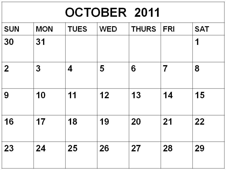 Tiwas Nggawe 2011 Calendar October