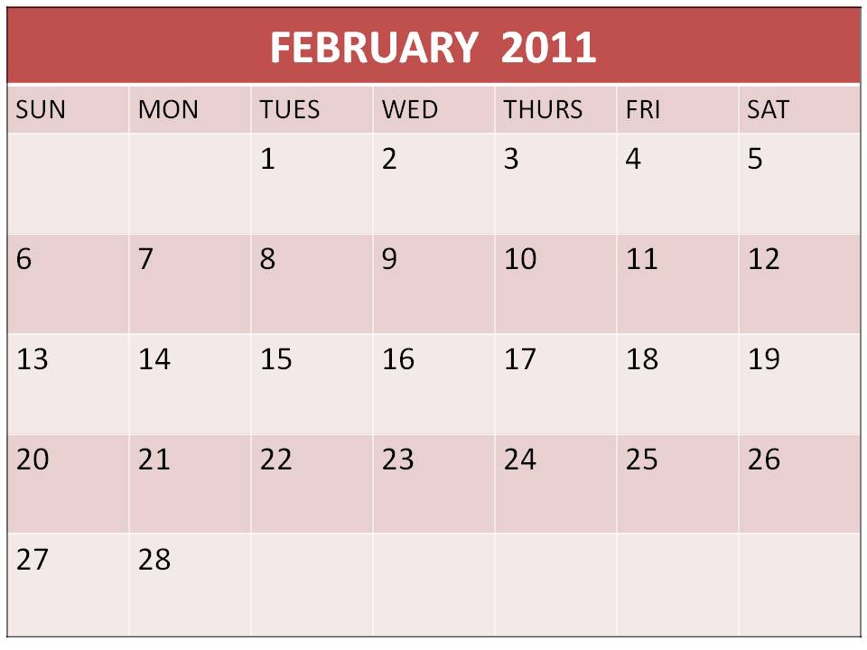 february 2011 calendar with holidays. free printable 2011 calendar