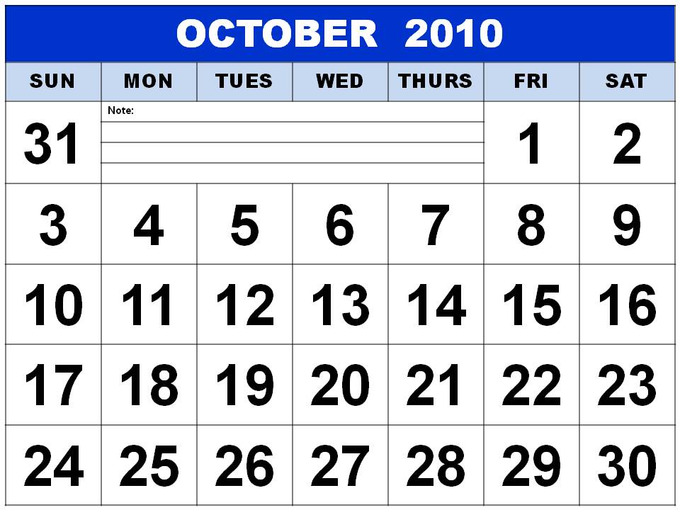 2010 october calendar. Calendar+october+2010