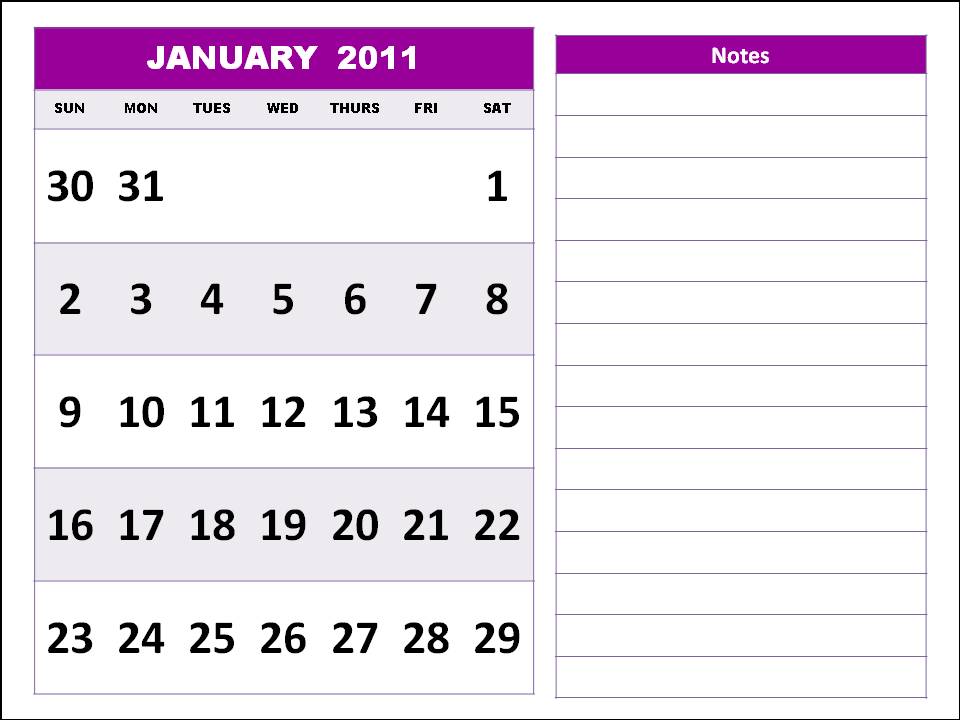 Free Homemade Calendar 2011 january calendar 2011 template. Free Homemade Calendar 2011
