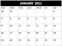 Blank Monthly Calendar 2011 on Planners 2011   Blank Calendars 2011  Horizontal