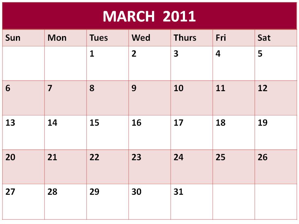 blank 2011 calendar march. March+2011+lank+calendar