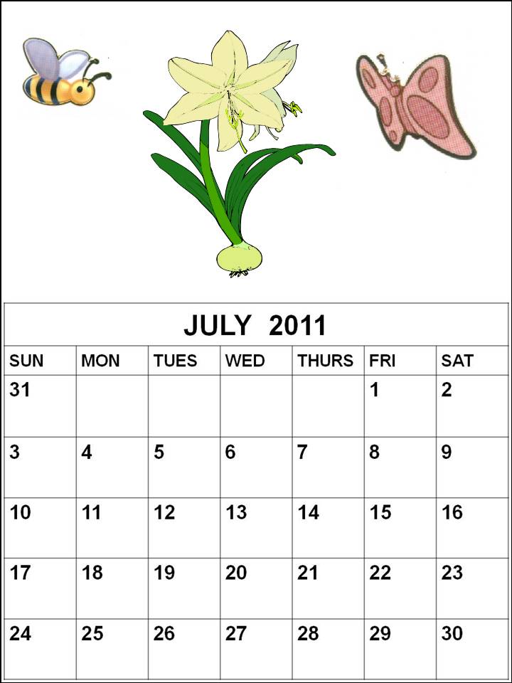 July 2011 Calendar with