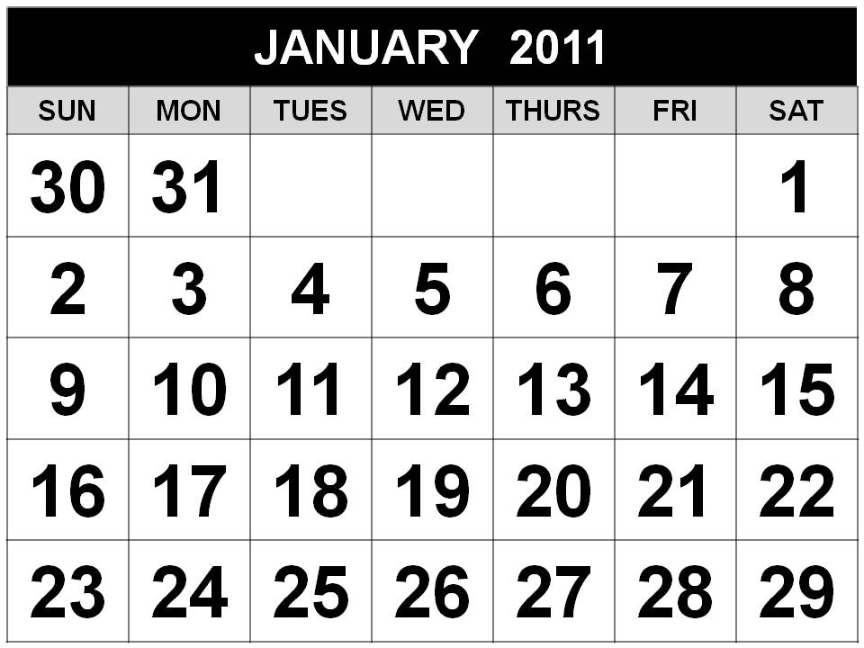 yearly calendar template 2011.