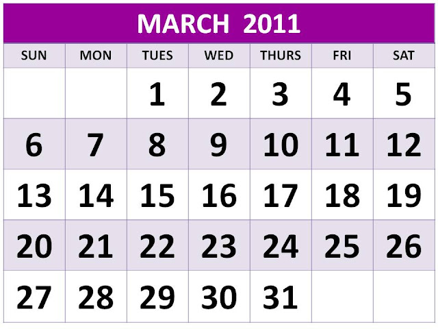 printable calendars for march monthly calendar printable 2011. printable calendars for march