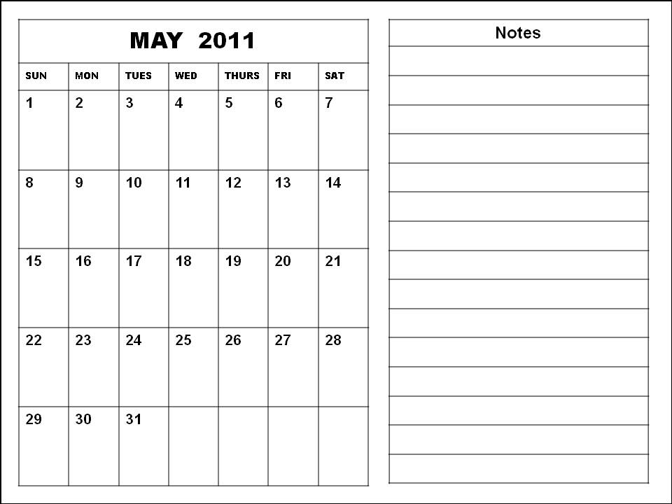 printables calendar 2011